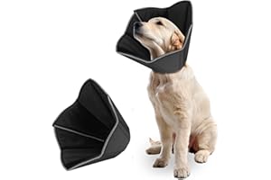 Yideng Collar de Cono para Perro para cirugía Cuello Suave de Elizabethan con Hebilla Ajustable Collar de recuperación de Mascotas con diseño Reflectante para recuperación de Perro Gato cirugía (XL)