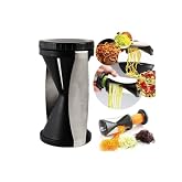 esareticaret J&uuml;lyen Sebze Doğrayıcı Dilimleyici Soyucu, Spiral Spagetti Şekil, Siyah