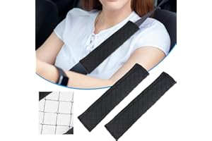 BUZIFU 2 PCS Voiture Protège Ceinture de Sécurité Noir Coussin de Ceinture de Sécurité Rembourrage de Ceinture de Sécurité pour Voiture Housse Protection Ceinture de Sécurité pour Voiture