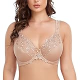 Ayigedu UK Women's Underwire Bra Lace Non Padded Plus Size Full Coverage Minimizer Bras