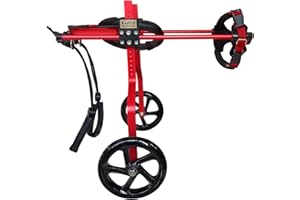 KAJILE Verstellbarer 2-Rad-Hunderollstuhl, M-2 Größe für behinderte Hunde Hinterbeine Rehabilitation, geeignete Höhe 30-38cm, Breite 17-22cm, Länge 20-28cm