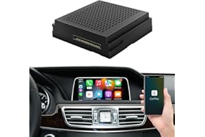 AUTOabc Wireless Carplay/Android Auto Adapter Fit for Mercedes Benz A/B/C/E/CLA/GLA/GLK/ML/SLK with NTG4.5 System Bluetooth/Mirror Link/Siri Voice/DVR and Camera Input Etc (Schwarz)