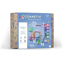 CONNETIX Pastello Confezione Mini 32 Pezzi - Piastrelle Magnetiche Quadrati E Triangoli, Gioco STEAM Educativo Per Bambini 3+ Anni, Regalo Creativo