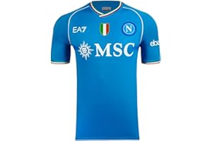 SSC NAPOLI Maglia Gara, EA7, Scudetto Tricolore, Tessuto Tecnico Dry Touch, 2023/2024
