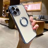 GGM GİYİM & AKSESUAR iPhone 14 Pro Max ile Uyumlu Laser Şeffaf Parlak Arka Y&uuml;zey Ve Logo Detaylı Kenarları Silikon Yapıya Sah