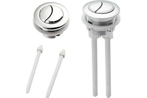 LEUUD 2 Piezas Pulsador Cisterna Universal 40mm, Botón Pulsador de Inodoro WC de Doble Descarga, Botón de Reemplazo para Tanque de Inodoro Pulsado Cisterna WC Piezas de Inodoro