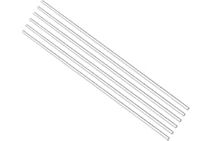 sourcing map Tige Ronde Acrylique 200mm x 2mm Clair, 6Pcs Barre en Plastique Solide PMMA Tiges de Cheville en Acrylique pour Bricolage, Luminaires et Artisanat