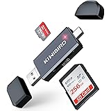 KiWiBiRD USB C USB-A SD Lettore de Schede di Memoria Micro SD, Micro USB Tipo C Adattatore per Schede SDXC SDHC TF UHS-I Comp