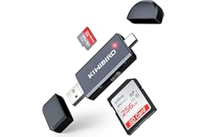‎KIWIBIRD KiWiBiRD USB C SD Micro SD Kartenleser, Typ-C USB-A Micro USB Speicherkartenadapter für SDXC SDHC UHS-I Karten kompatibel mit iPad Pro, MacBook, Galaxy Tab S7 Tab A, Android-Telefon