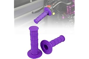 Runfarr 1 paio di manopole per manubrio di moto, 22 mm, universali, in gomma, per moto da cross, pit bike, colore: viola
