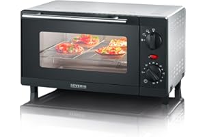 ‎SEVERIN Severin Piec do Pieczenia, Srebrny/Czarny, 9 l, 800W 230V