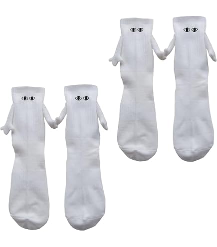 WUMZIRA 2 Paires Couple Tenant Les Mains Chaussettes, Chaussettes