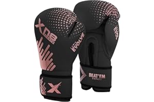 Xn8 Sports Boxing Gloves for Sparring Training MMA Fighting Punching Bag Muay Thai Gloves Lamina Hide Leather Kickboxing Gloves for Men Women Martial Arts Workout 10oz 12oz 14oz 16oz Boxercise
