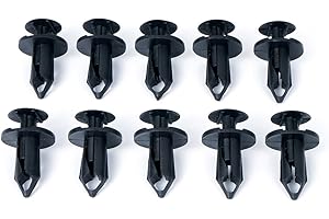 Xprite Grille Fastener Rivet Clips Push Pin Retainer Compatible with 2007-2018 Jeep Wrangler JK, High-Quality Black Nylon Grill Fastener Retainer Clips-10PCS