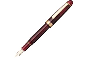 PLATINUM PEN PLATINUM Japońskie Pióro Wieczne 3776 Century Gold Trim Bourgogne EF/Czerwone/0,24-0,28 mm/Ręcznie Wykonane/14-Karatowe Złoto/Z Pudełkiem Na Prezent/PNB15000-71EF