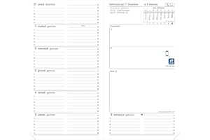 Quo Vadis 363006Q Agenda ITAL B Lingua Italiana Anno 2026 Formato 8,8x17cm Settimanale 12 Mesi Gennaio-Dicembre Carta Bianca Ricambio Agenda Blisterato Copertina in Cartone Bianco