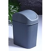 Bev Kitchen Mini Bathroom And Kitchen Countertop Trash Can With Practical Lid Home Office Trash Can 2.5 Lt ANTHRACITE 18 x 23