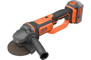 BLACK+DECKER Smerigliatrice angolare a batteria 18V-4.0Ah Litio. Batteria 18V-4.0Ah + Caricabatterie rapido. BCG720M1-QW