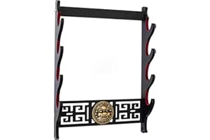 FOXSMZZ Criaturas legendarias Espada Soporte de pared Espada Acolchado Terciopelo Exhibición Soporte Acolchado Katana (4-Tier)