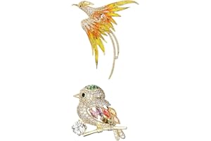COACOM 2 Piezas De Lindo Broche De Animales, Corsage Creativo De Pájaros con Incrustaciones De Diamantes, Personalidad Y Alfileres Elees, Elees para Mujeres, Accesorios De Joyería De Ropa.