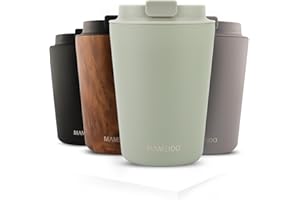 MAMEIDO Kubek termiczny 350 ml, 470 ml i 700 ml, szczelny, ze stali nierdzewnej, podwójne ścianki, izolowany, zabezpieczony przed wyciekiem, do kawy i herbaty (szałwia pustynna, 350 ml)
