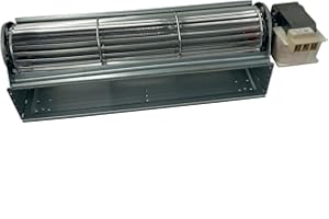 EASYRICAMBI Ventilador tangencial Trial THS30B5 033 TFA665 D7 estufa de pellets Longitud 370 mm Boquilla 304 x 48 mm