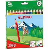 Alpino Coloured Pencils 24 Units | Colored Pencils for Children | Draw and Colour with Vivid and Bright Colors | School Suppl