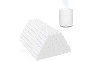 BNXF 40 Pcs Humidifier Replacement Filter Cotton Sticks,Cotton Filter Refill Sticks,Car Diffuser Sponge RefillSticks Wick,HumidifierSticks for USB Radiator Mini HumidifiersBedroom(10x0.7cm)