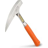 ESTWING Rock Pick EO-22P Geological Hammer with Pointed Tip and Impact Reducing Grip - Orange