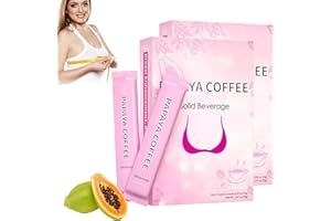 WLWWCX Papaya-Pueraria-Kaffee zur Brustvergrößerung, Papaya-Kaffee-Festgetränk, Papaya-Kaffee zur Brustvergrößerung, natürlicher Kaffee zur täglichen Brustpflege, schnelles Brustwachstum (2Box)