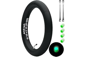 12 1/2 x 2 1/4 (57-203) Schlauch Kinderwagen, Kinderfahrrad, Tretfahrzeuge 12 Zoll 12 x 2.125/2.35 – mit 45° Winkelventil AV – mit 2 Montierhebeln – Kompatibel mit 12 Zoll Reifen, Rädern – AVVS tech