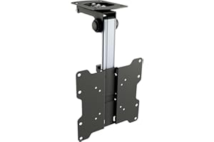 RICOO TV Deckenhalterung Schwenkbar Fernseher Halterung Decke Klappbar für 32-43 Zoll Wandhalterung Dachschräge Wand-Halter D0122 Fernsehhalterung Decken-Halter Flach Smart OLED Curved VESA 200x200