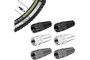 Fezf 6 Pezzi Tappo Valvola Bici, Tappo Antipolvere Francese, Tappo Valvola Bici in Alluminio, Kit Tappo Valvola Aria Pneumatici Bici.