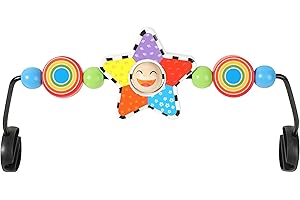 iGRATENS Baby-Bounzer Toy Bar - Spielzeug Bar für Baby Bouncer Sitz, Brightly Colored Form, entwickeln Motor Skills, Holzspielzeug, umweltfreundliche Farbe, bunt