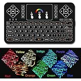 [Updated] 2.4GHz Colorful Backlit Mini Wireless Remote Keyboard and Mouse with Touchpad Q9 by Dupad Story, USB Rechargeable for Google Android tv box,HTPC,IPTV,PC,Raspberry pi