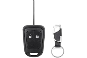 EcoJozon Guscio Chiave Telecomando Auto 2 Tasti con Lama Guscio di Ricambio per Chiave con 1 Cacciavite e 1 Portachiav Compatibile con Opel Corsa Astra Insignia Meriva Zafira Mokka