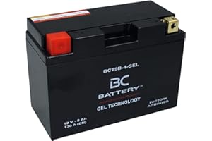 BC BATTERY CONTROLLER BC BATTERY Batteria Avviamento Moto al GEL 12V 8Ah BCT9B-4-GEL Moto&Scooter, esente da manutenzione sigillata precaricata simile a YT9B-BS