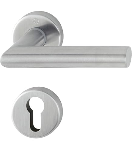 Coppia Di Rosette "ELSA" - Con Nottolino Con Indicatore - In Acciaio - Foto 4