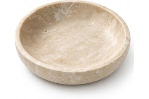 Travertine Catchall skål, 19 cm dekorativ skål för nyckelsmycken