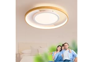 ‎LUCKINHAND LUCKINHAND LED Ceiling Light Round Dimmable with Remote Control - Night Light Function for Children's Room, Bedroom, Living Room, Hallway - Boys Girls Room - White 30 cm