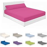 SABANALIA Bed Sheets 120x190 50% Cotton 50% Polyester | 3-piece bedding set: top 205 x 270, bottom sheet 120 x 190/200+27, pi