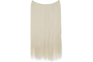 CAISHA Przedłużka 50cm 1 Wątek z Gumką Przedłużenia Doczepiane Włosy Treska Gładka Jasny Blond E117