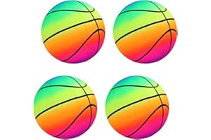 MAGIC SELECT 4Ud Pelotas de PVC Juguete Infantil. Balón de Voleibol Hinchable con Arcoíris. Pelota Suave para Niños. Pelota para Jugar en la Playa, Parque, Piscina, Vacaciones. Ø 23 cm.