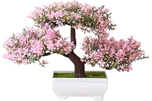Verve Jelly Cedro Bonsai Artificial, Planta En Maceta De Pino De Simulación, Flores Artificiales Adornos De Plantas Rosa Falsas, Decoración Creativa Del Hogar