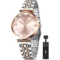 CIVO Dameshorloge Zilver Roestvrij Staal Analoog Kwarts Klassiek Elegant Helder Design Kalender Horloges Set Cadeau voor Dames