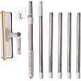 Window Cleaning Mop and Squeegee 3-in-1 Cleaner Washer with Microfiber Pad,Adjustable Long Handle Window Wiper High Window Cleaning Kit with Pole Telescopic Window Cleaner Tool (43''-110'' long)
