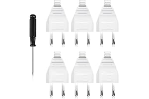 CYIOU Spina Europea Piatta Spine Elettriche Spina di Alimentazione Piatta con Cacciavite Spina Piatta Spina Elettriche da Muro Piatta Europea 220 V 2,5 A