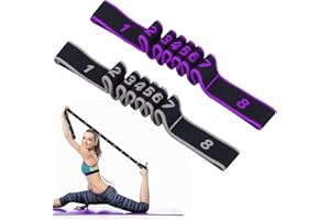 SKIWAX 2 Pcs Bandes Elastique Fitness avec Boucles, Bandes Résistance Élastiques Fitness, Sangle Extensible de Yoga, Bandes de Résistance Multi Boucles pour Fitness, Yoga, Entraînement de Danse