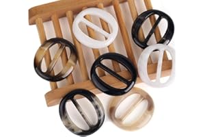 ericotry 6 clips ovalados de plástico para bufanda de seda para mujeres y niñas, con cierre de anillo, bufanda, sandalias para pañuelo, ropa y camiseta (color al azar)