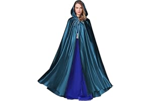 BEAUTELICATE Capa con Capucha Medieval Mujer Disfraz Abriga Larga para Novia Vampiro Princesa Bruja Halloween Navidad Fiesta Cosplay Fotografía